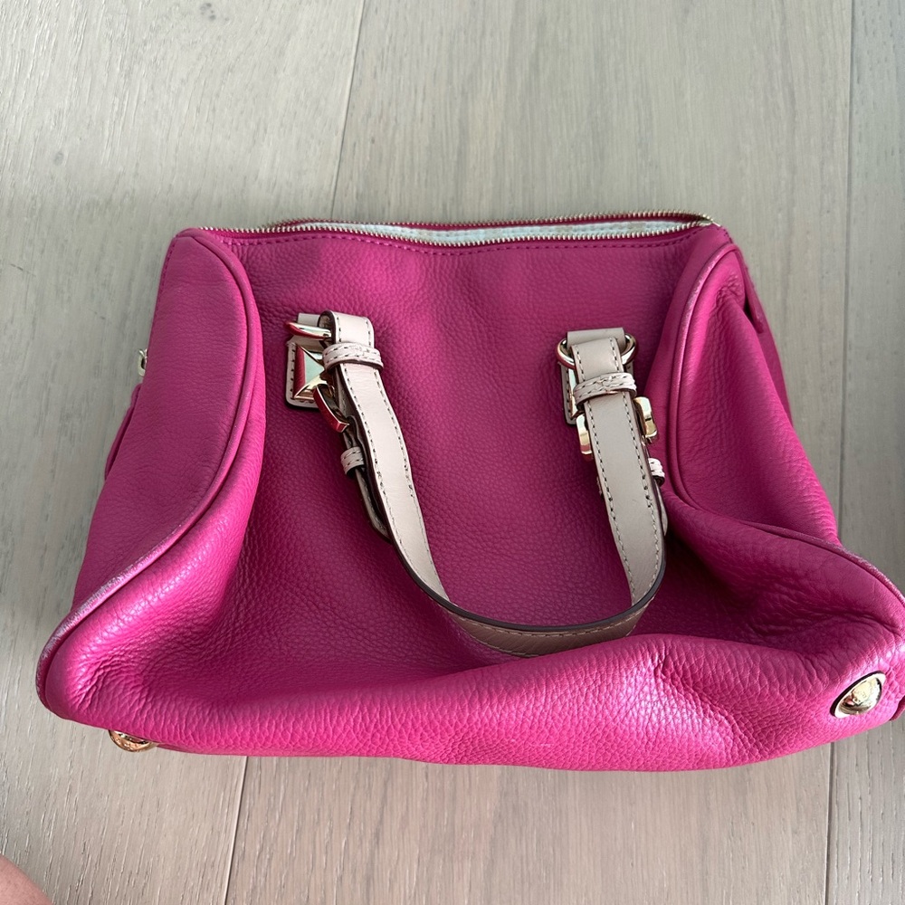 Michael Kors Fuchsia Leather Satchel - Picture 4 of 4